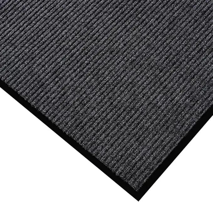 Low Profile Rubber Door Mat, 60x35inch, Heavy Duty, Durable Doormat, Indoor and Outdoor, Waterproof, Easy Clean Shoe Scraper, Home Rug Welcome Mats for Entryway, Patio, Porch, Grey by GreenHaven Gardens