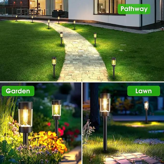 Solar Lights Outdoor, 12 Pack Waterproof Solar Landscape Lighting for Pathway Garden Yard Path Walkway Driveway Lawn Patio Outside Decor, Warm White by GreenHaven Gardens
