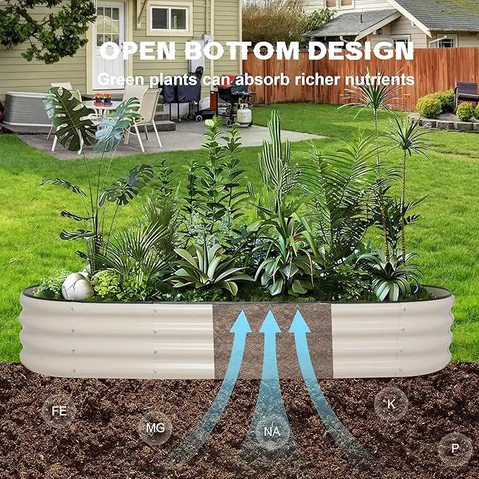 Galvanized Raised Garden Bed Kit Outdoor Metal Garden Planter Box for Backyard Gardening, Planting Vegetables, and Patio (70.8"x23.6"x11.8") by GreenHaven Gardens