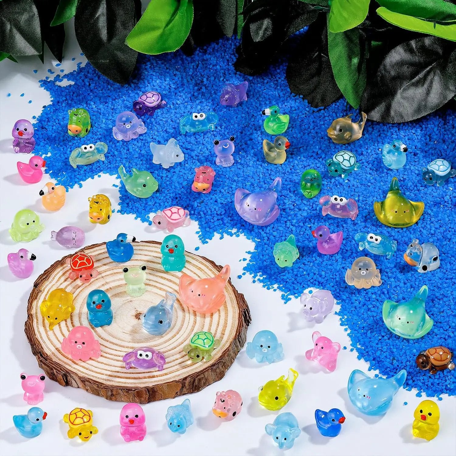 240 Pcs Luminous Mini Resin Animals 30 Styles Miniatures Animal Figurines Glow in the Dark Tiny Little Animals Figures to Hide for DIY Fairy Garden Micro Landscape Dollhouse Aquarium Party Decor by GreenHaven Gardens