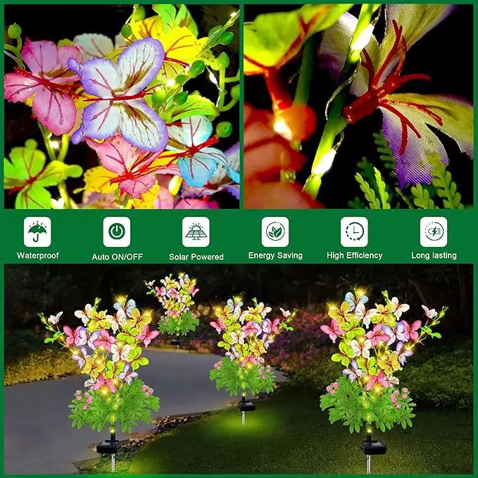 Solar Garden Lights Outdoor Waterproof Butterfly Decor,Solar Swaying Butterfly Lights,Solar Decorative Flowers Stakes for Garden Yard Pathway Fairy Outdoor Decor by GreenHaven Gardens