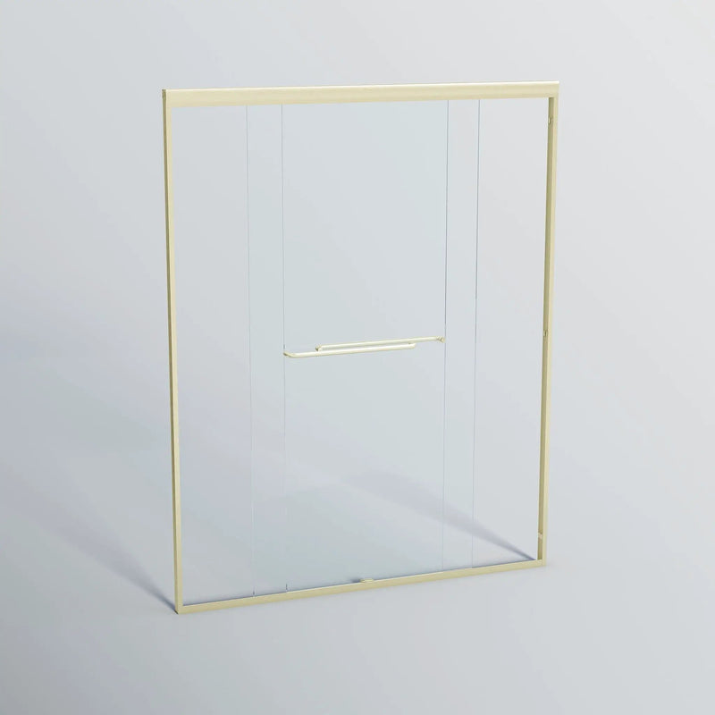 Double Sliding Shower Door, Semi-Frameless Bypass Bathroom Sliding Door With 1/4" (6 Mm) Tempered Glass For Walk-In Shower by HouseOfZazla