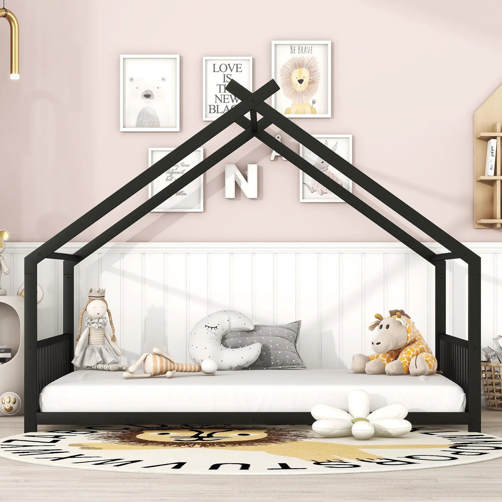 Metal House Bed by Unique Piece Furniture