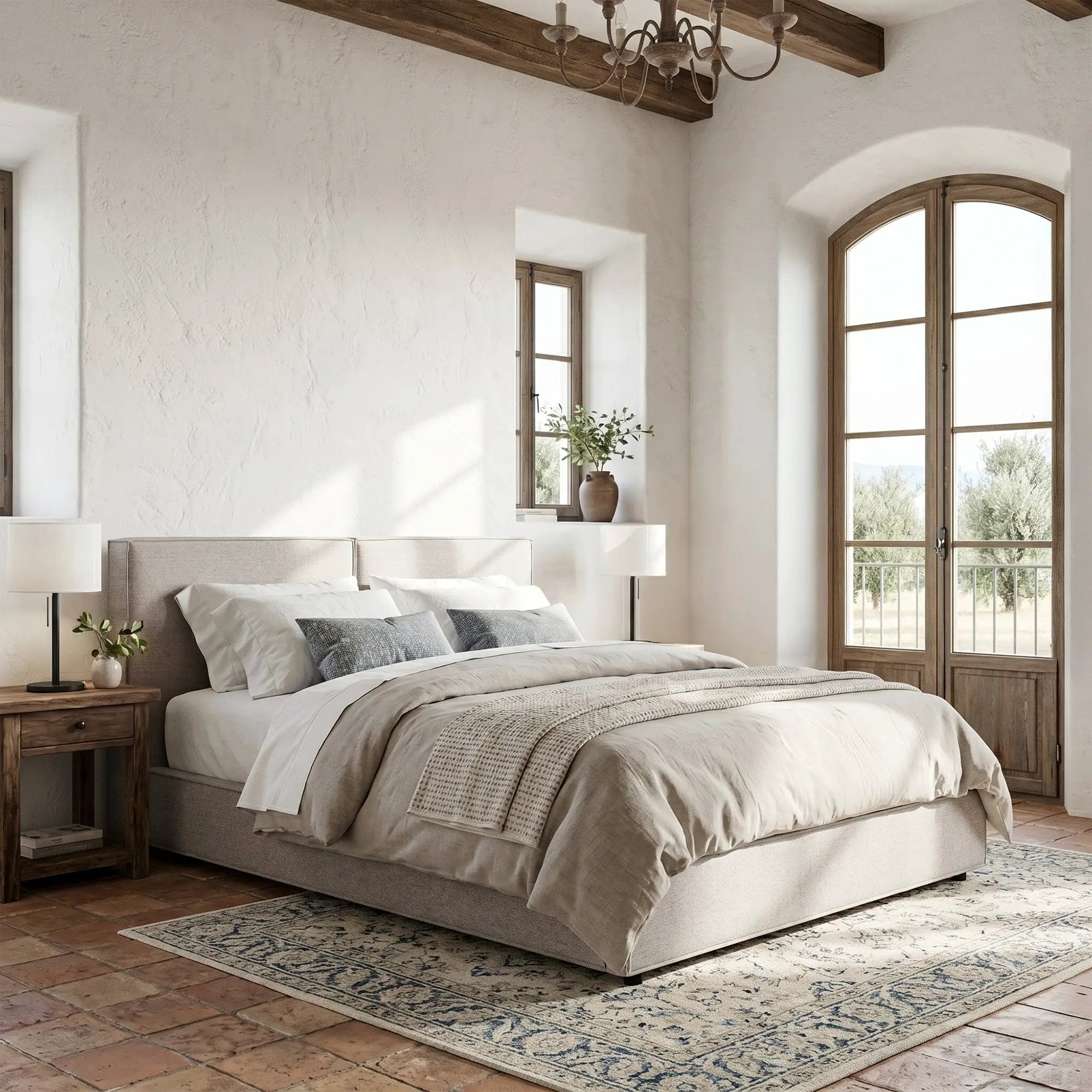 Modern Tufted Queen Size Upholstered Platform Bed Frame by HouseOfZazla