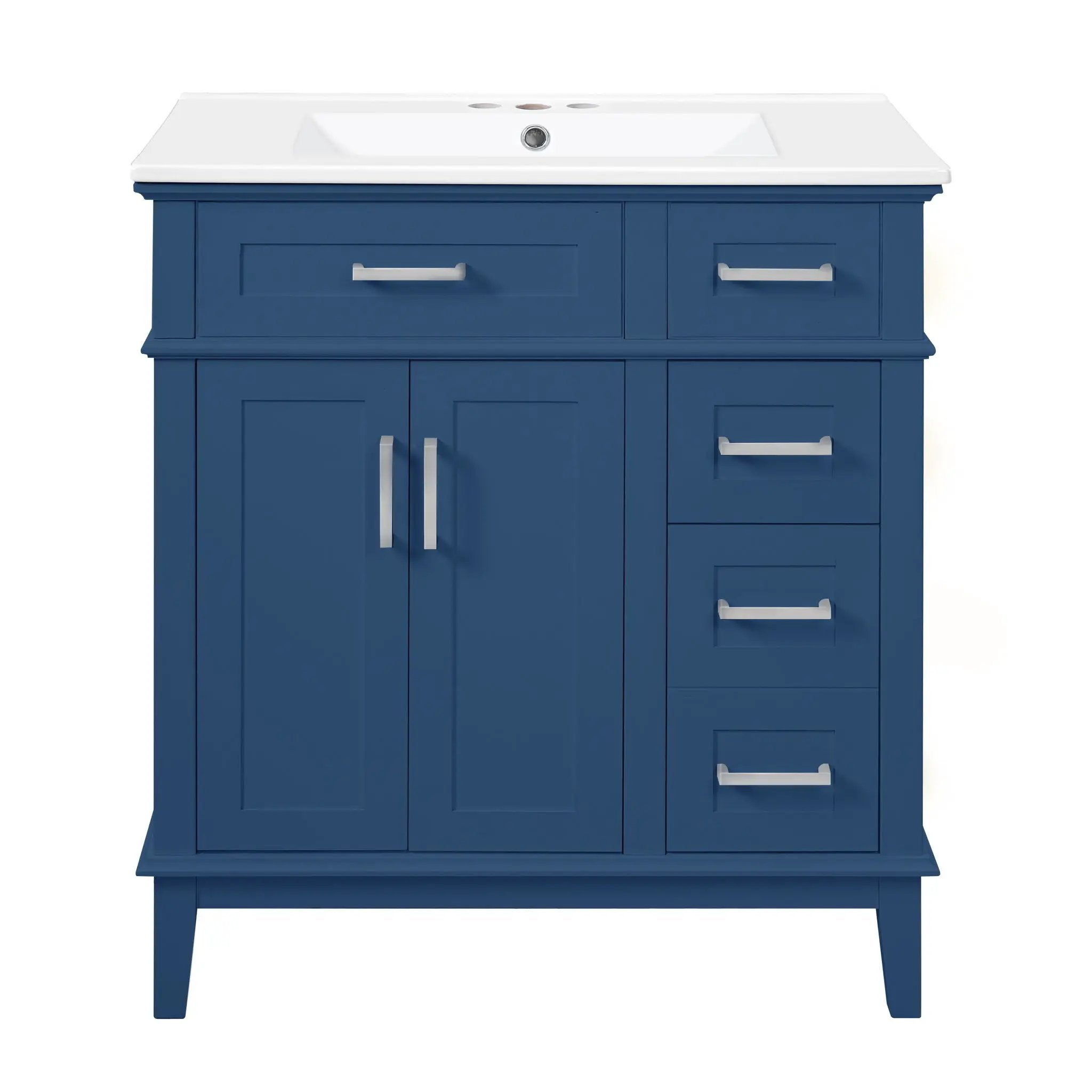Modern Bathroom Vanity With Sink, Storage Cabinet, Soft Close Doors, Deep & Standard Drawers by Unique Piece Furniture