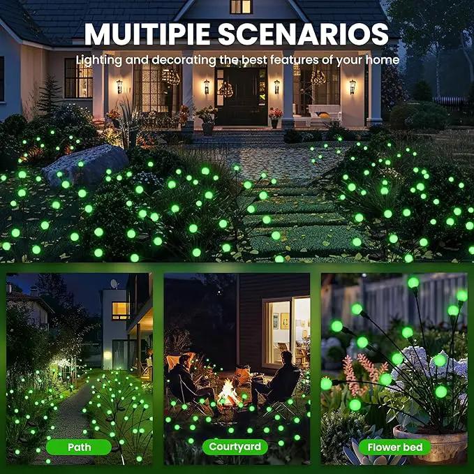 Solar Garden Lights,Solar Firefly Lights for Outdoor,Waterproof Garden Decor for Yard Patio Pathway Lawn, Green by GreenHaven Gardens