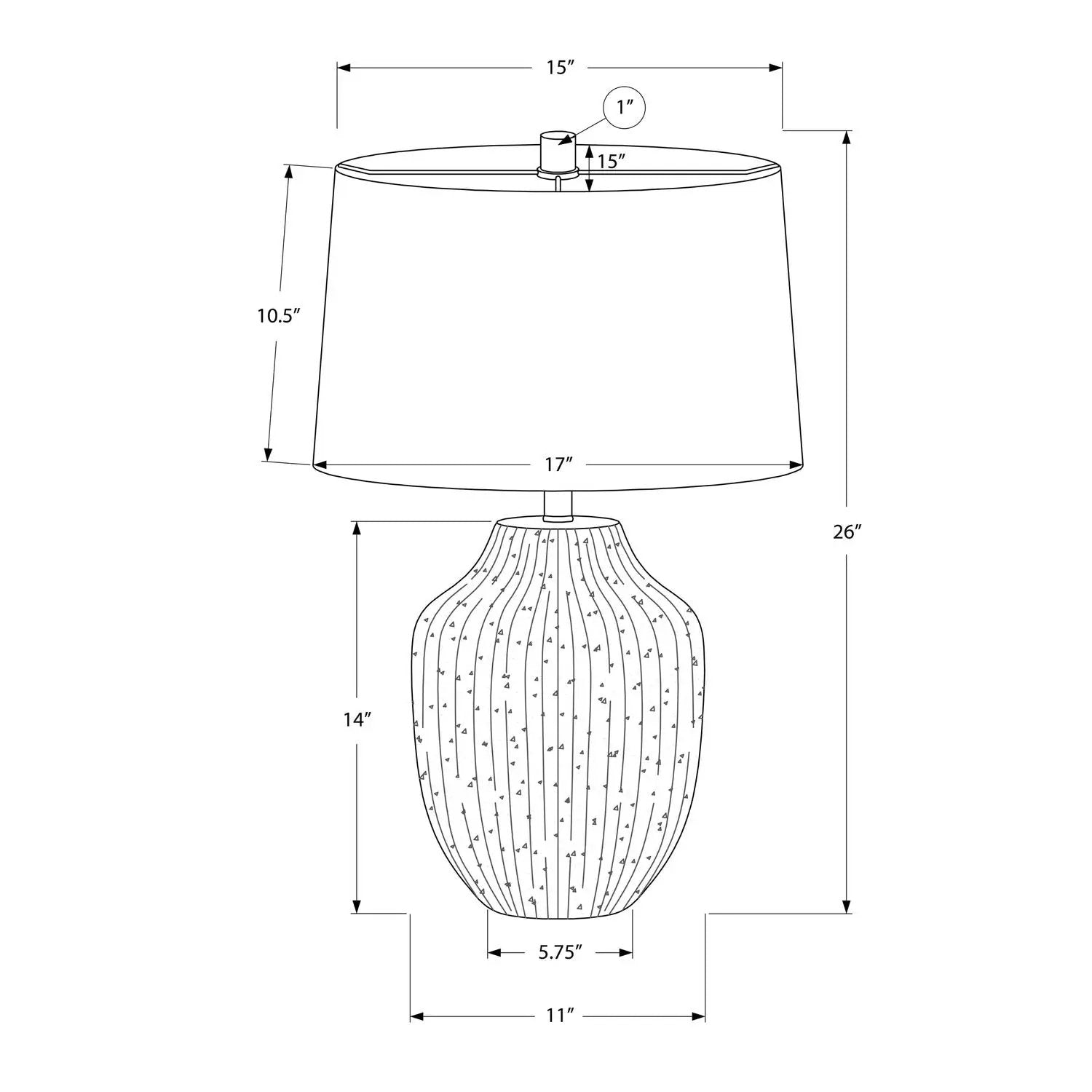Lighting, Table Lamp, Ceramic, Transitional - Cream by Unique Piece Furniture