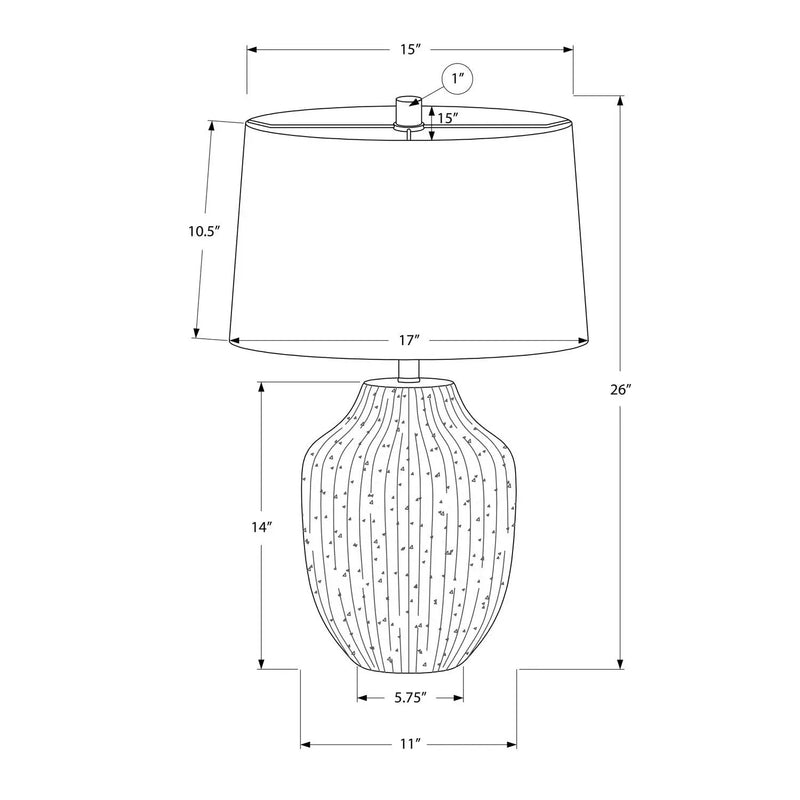 Lighting, Table Lamp, Ceramic, Transitional - Cream by Unique Piece Furniture
