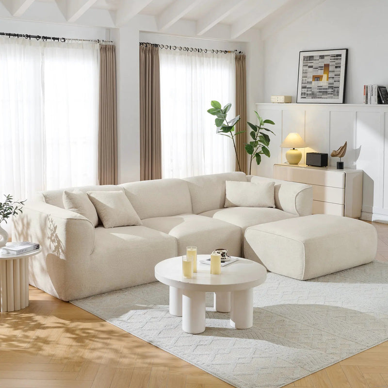 U_Style Luxury Living Room Double-Needle Cut Velvet Sofa by HouseOfZazla