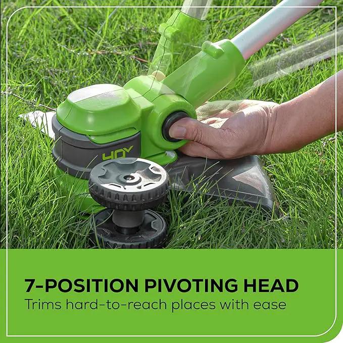 Greenworks 40V Cordless 2-in-1 Trimmer Edger (Gen 2) - 13" Lawn Weed Wacker for Fence & Sidewalk , Lightweight Gas Trimmer Alternative with Auto Feed Spool , 2.0Ah Battery & Charger (40-Min Runtime) by GreenHaven Gardens