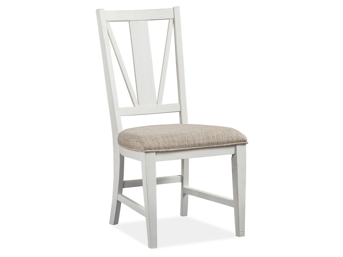 Heron Cove - Dining Side Chair With Upholstered Seat (Set of 2) - Chalk White, photo 5 of 7
