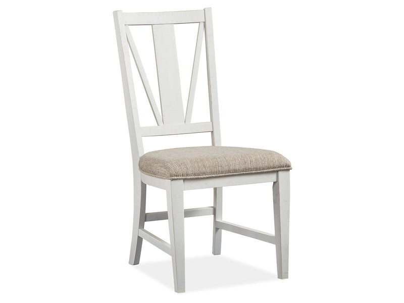 Heron Cove - Dining Side Chair With Upholstered Seat (Set of 2) - Chalk White, photo 5 of 7