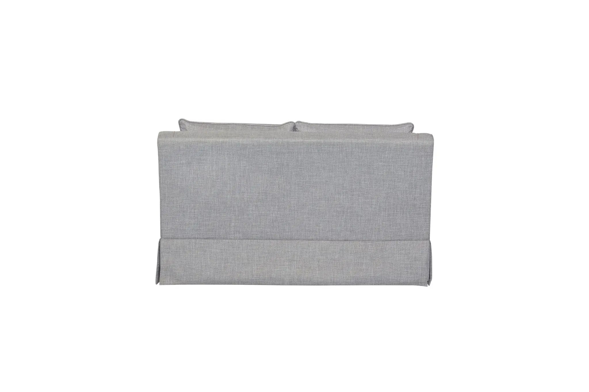 Loveseat With Skirt And Reversable Cushions And 2 Pillows - Light Gray by HouseOfZazla