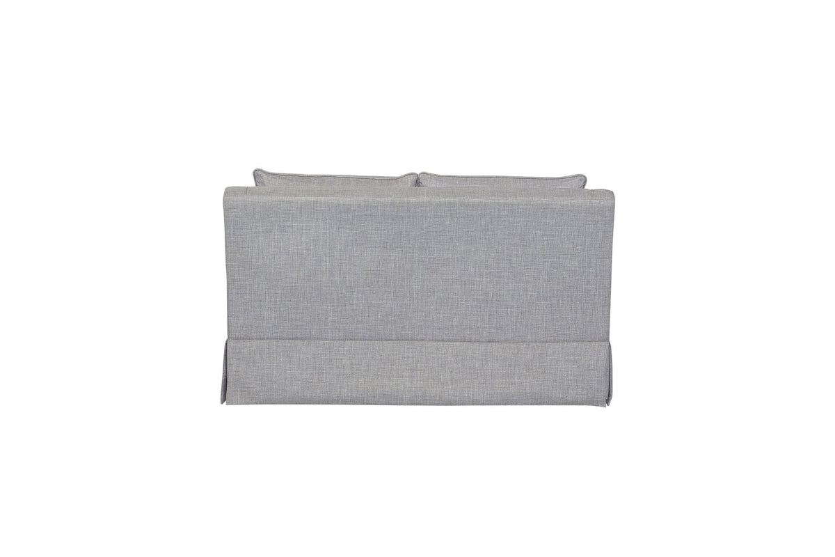 Loveseat With Skirt and Reversible Cushions with 2 Pillows - Light Gray, photo 4 of 5