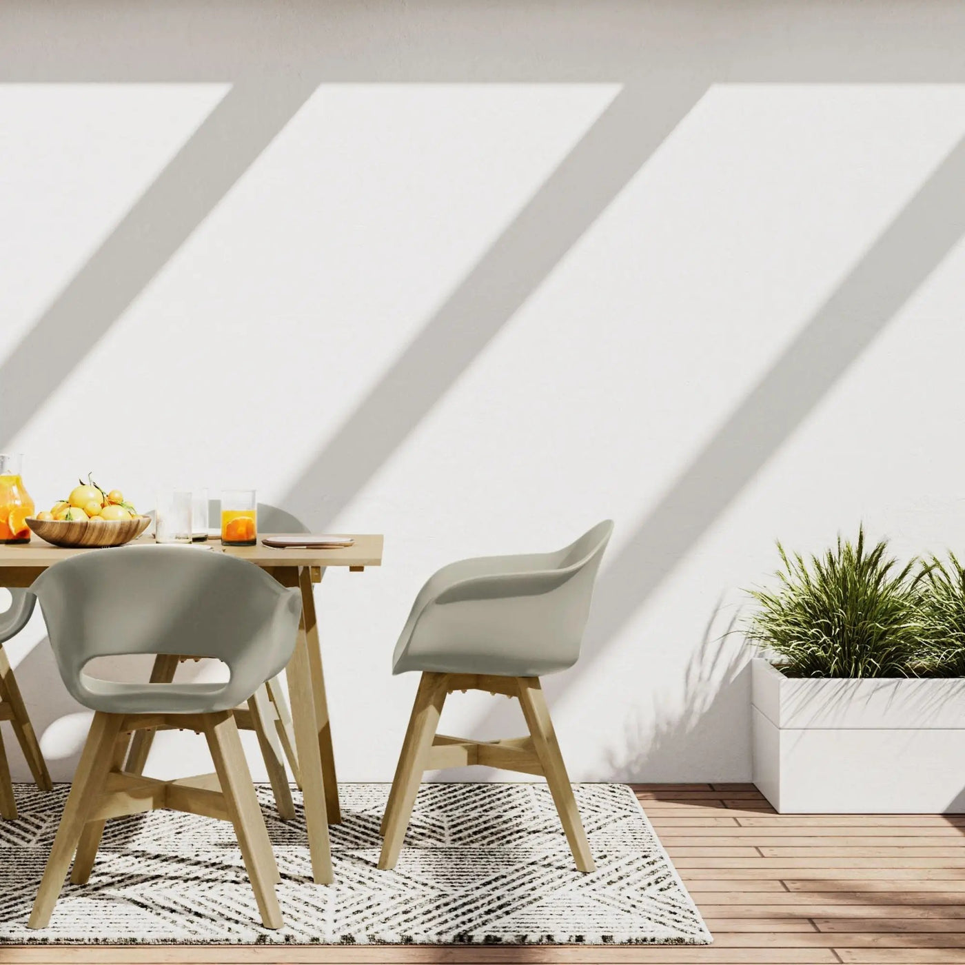 Kona - Outdoor Dining Chair In Plastic (Set of 2) by HouseOfZazla