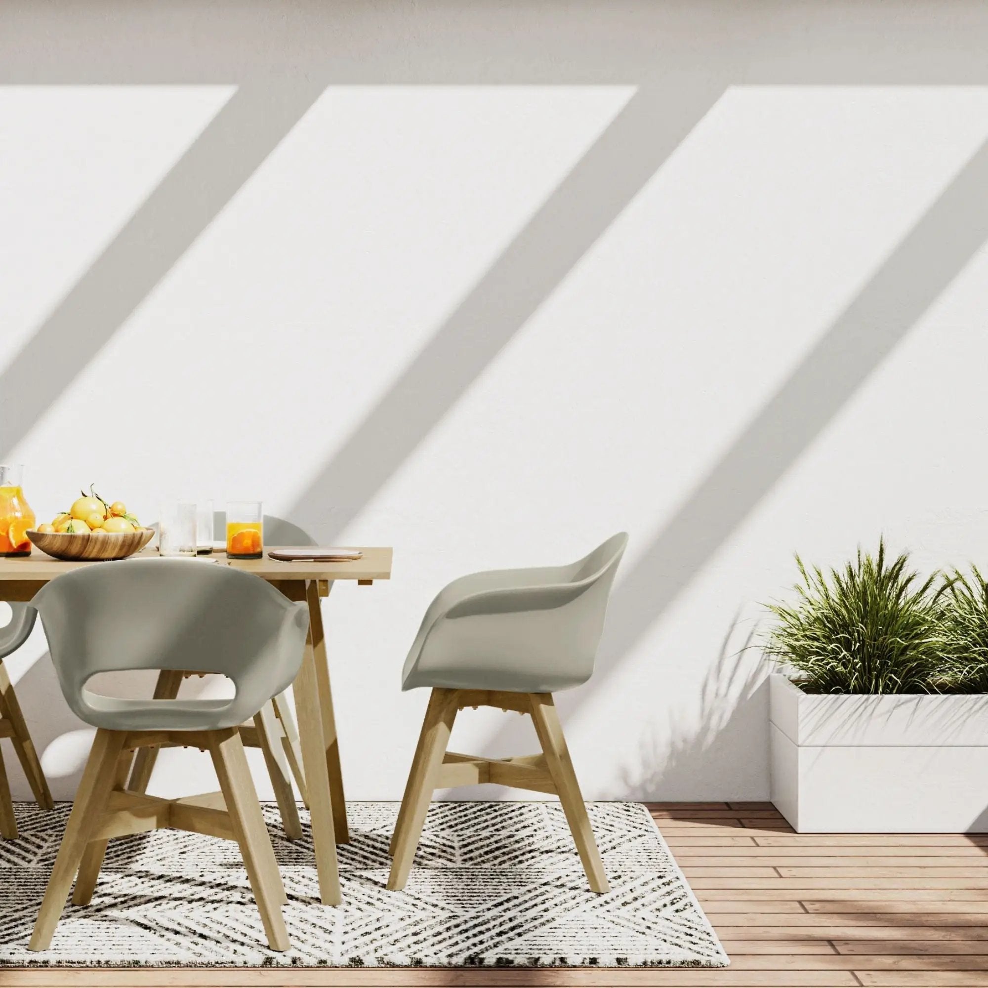 Kona - Outdoor Dining Chair In Plastic (Set of 2) by HouseOfZazla