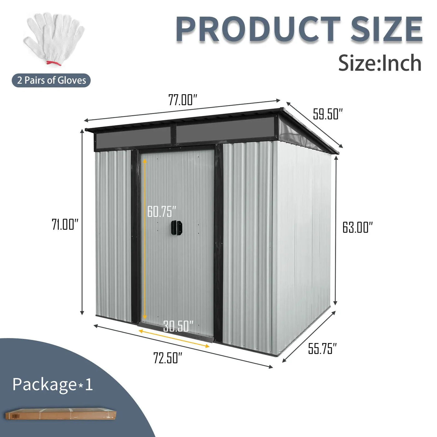 Outdoor Metal Storage Shed And Transparent Plate For Garden, Lawn by HouseOfZazla