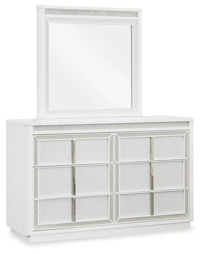 Chalanna - Dresser And Mirror - White by Unique Piece Furniture