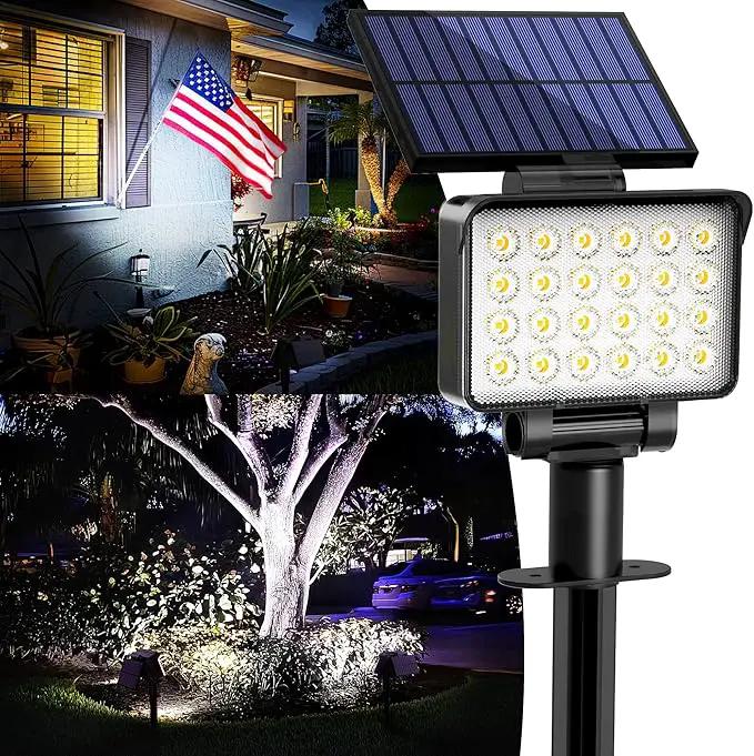 Solar Spot Lights Outdoor Waterproof for Flag, Tree, House, Garden, Yard, Landscape Spotlights for Accent Uplighting Halloween Christmas Decorations-1 Pack by GreenHaven Gardens