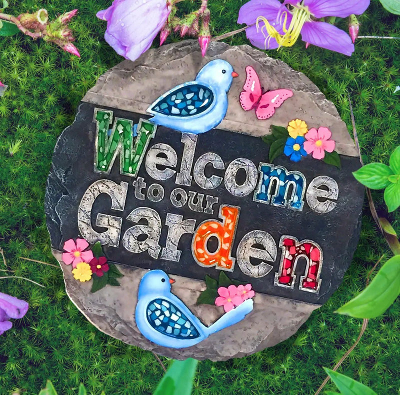 Spoontiques - Garden Décor - Dog Crossing Stepping Stone - Decorative Stone for Garden by GreenHaven Gardens