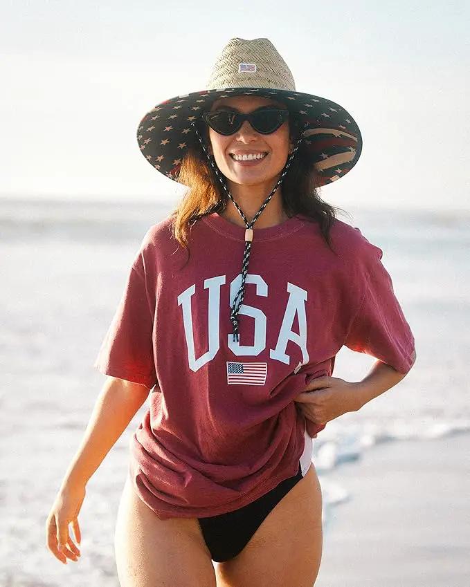 Straw Hat for Men & Women | Lifeguard Hat, Beach Hat & Sun Hat | UPF 50+ Wide Brim for Sun Protection | One Size | Hemlock by GreenHaven Gardens
