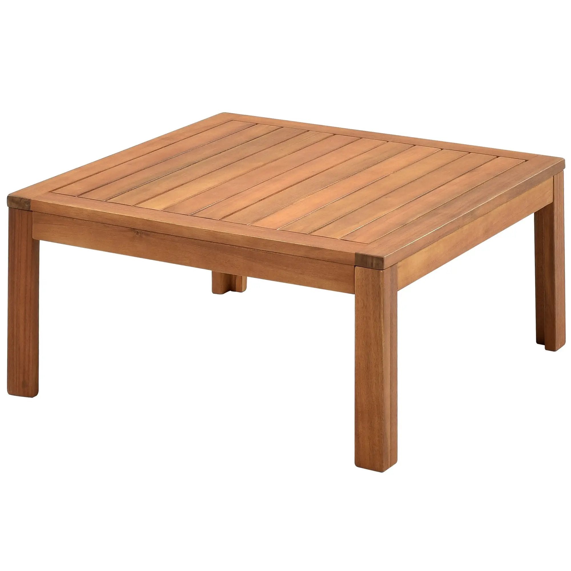 Wood Structure Outdoor Sofa Set with Beige Cushions by HouseOfZazla