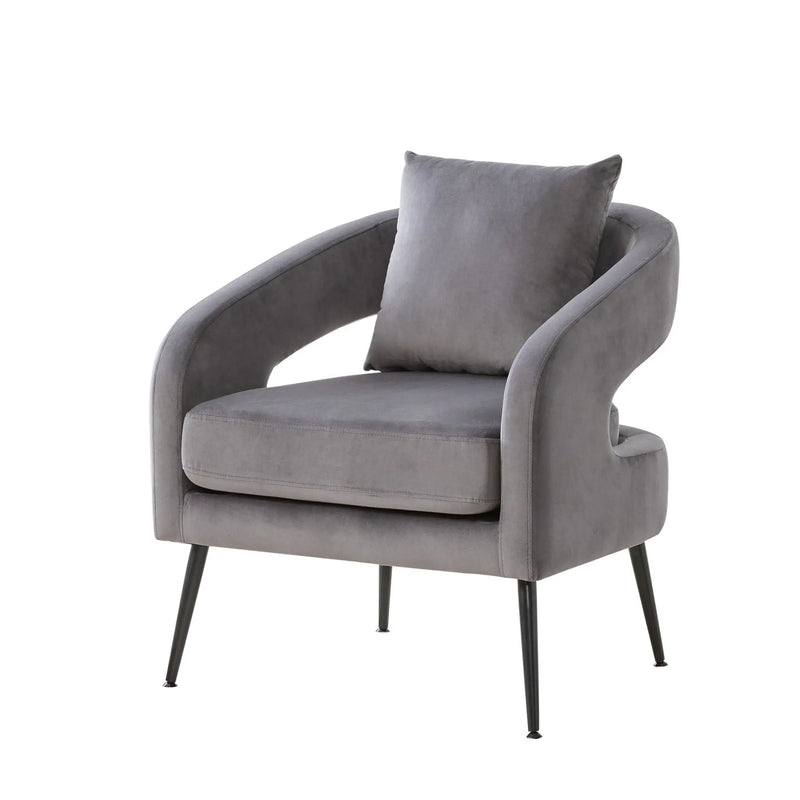 Open Back Accent Chair, Round Sofa Lounge Armchair by Unique Piece Furniture
