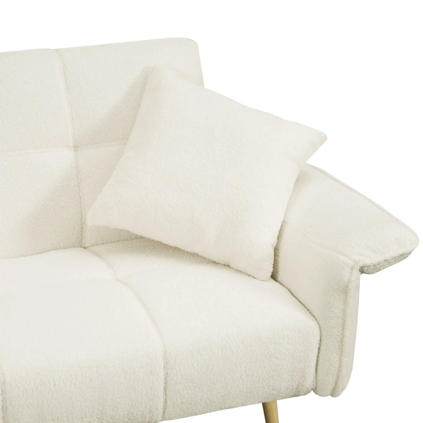 Convertible Double Futon Sofa Bed With Folding Armrests For Living Rooms by HouseOfZazla