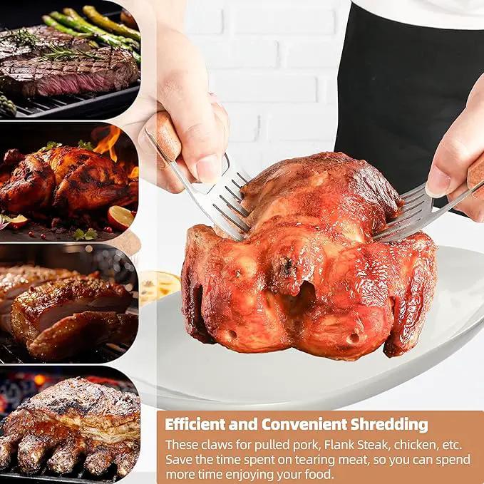 Metal Meat Shredder Claws - BBQ Grilling Gifts for Men & Women, Shredding Claws for Pulled Pork - Christmas Gifts for Dad, Father, Husband by GreenHaven Gardens