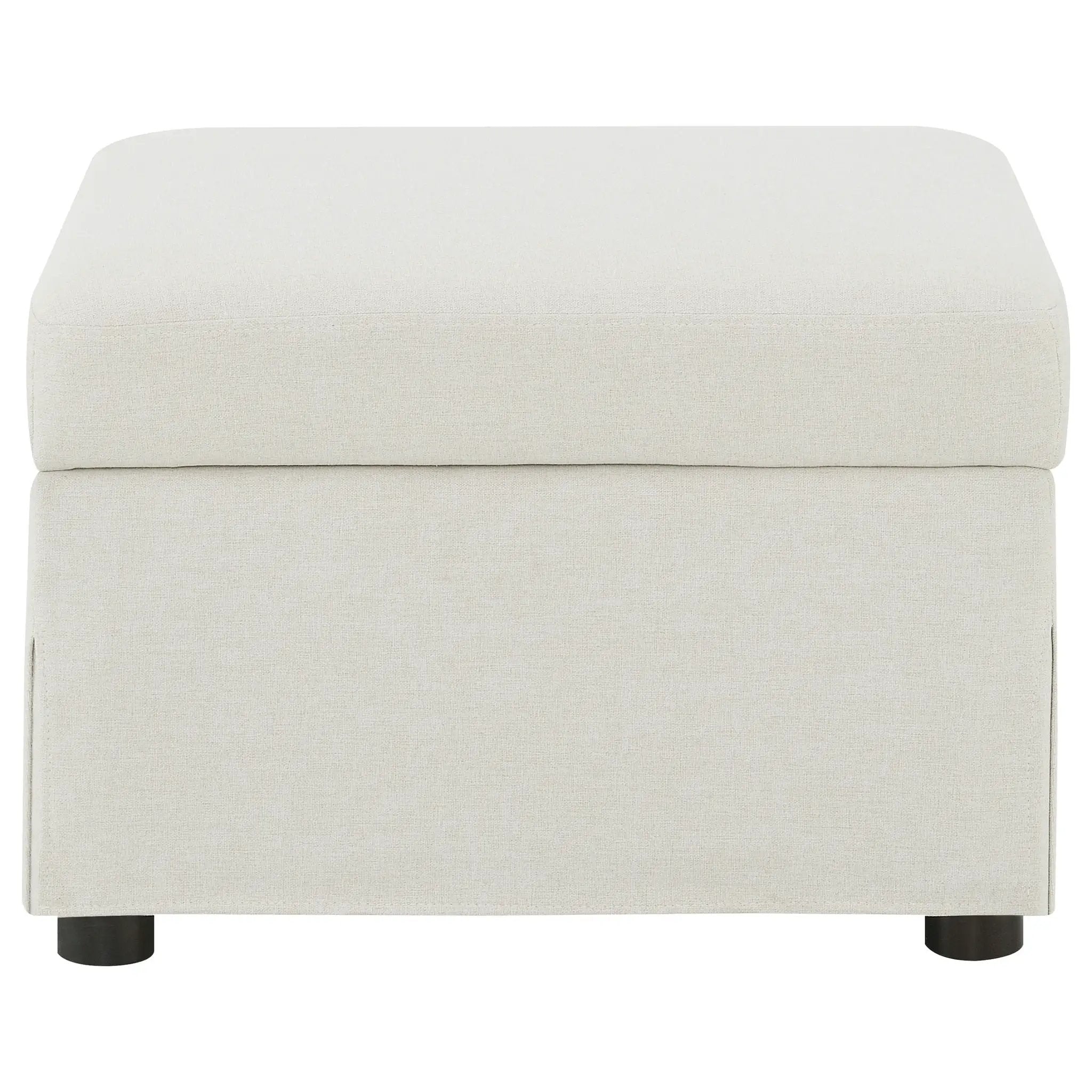 Winter Upholstered Hydraulic Lift Top Storage Ottoman Beige by Unique Piece Furniture