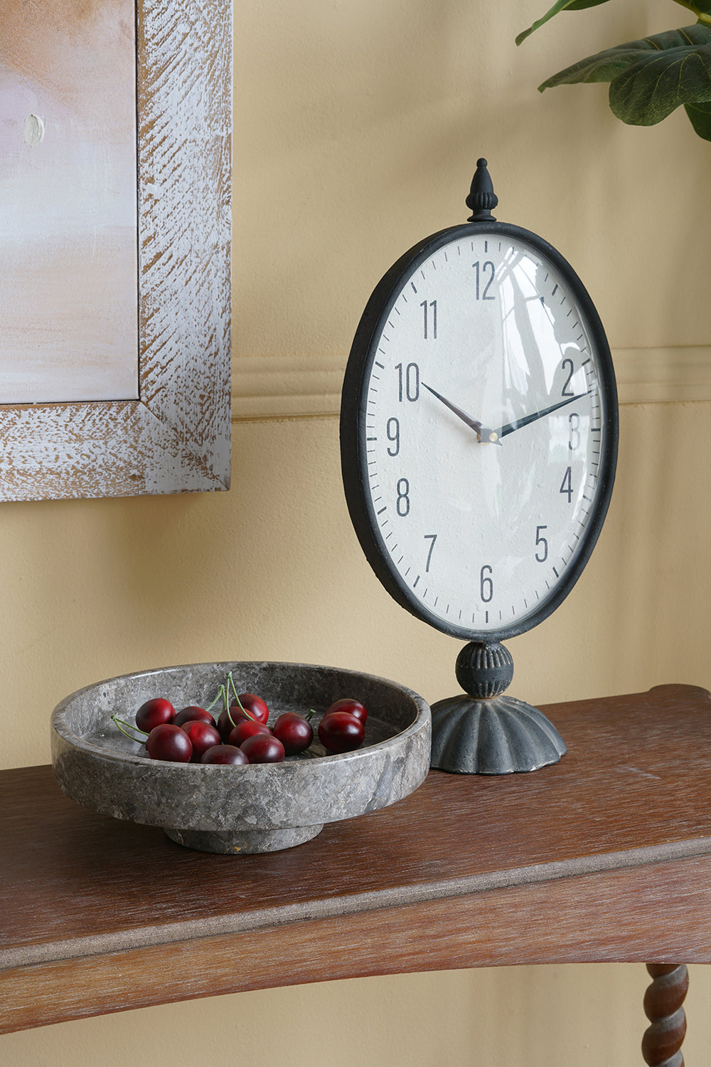 Marble Pedestal Plate with Sturdy Base - Gray, photo 7 of 10
