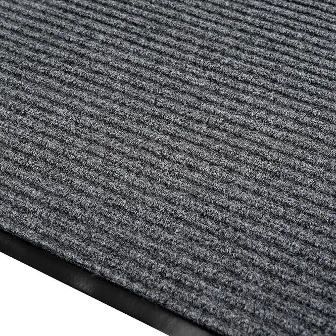 fani Heavy Duty Large Outdoor Indoor Entrance Doormat Waterproof Low Profile Entrance Rug Front Door Mat Patio Anti-Skid Rubber Back, 31x47 inch (Light Grey) by GreenHaven Gardens