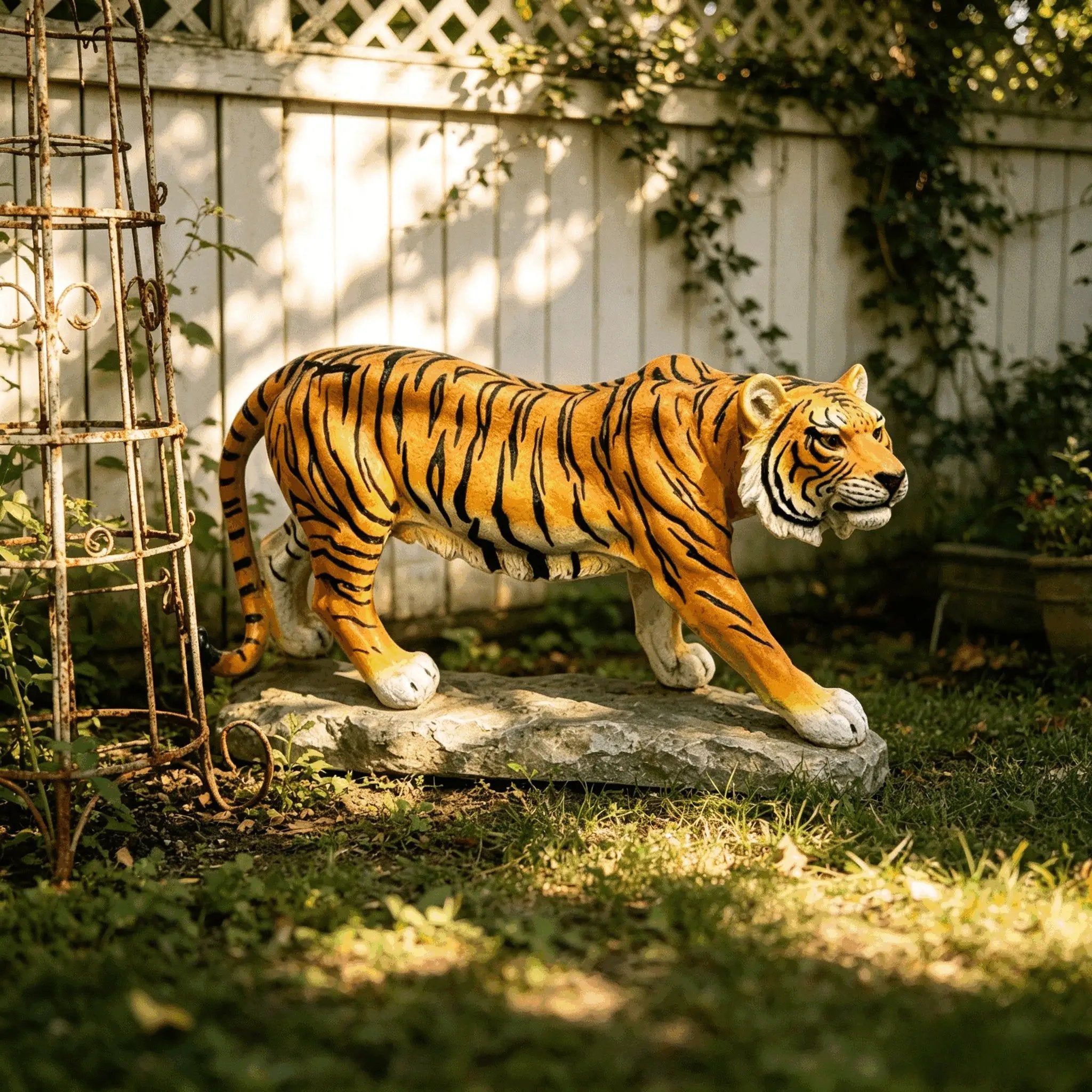 Simulated Tiger Resin Garden Statue by HouseOfZazla