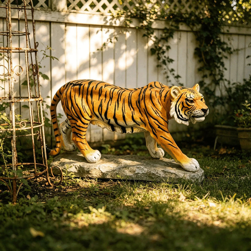 Simulated Tiger Resin Garden Statue by HouseOfZazla