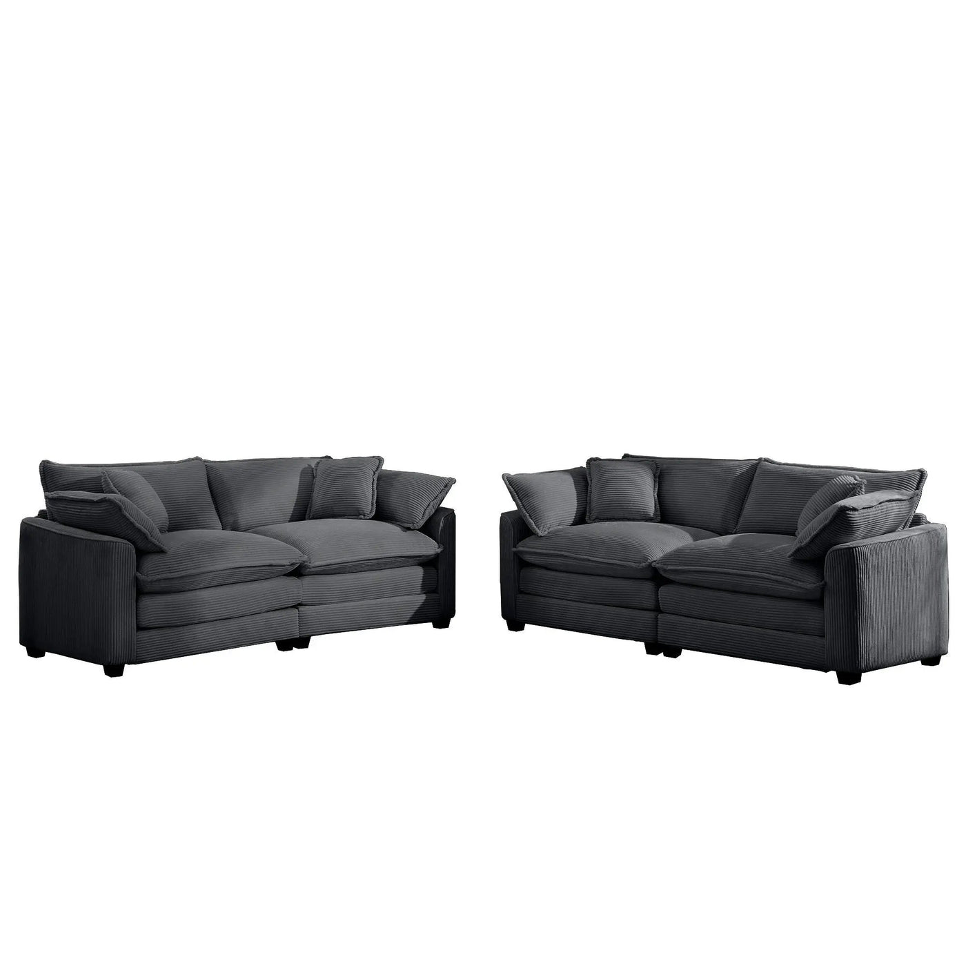 Elegant Oversized Sectional Sofa Set With Deep Seats And Flexible Layout by HouseOfZazla