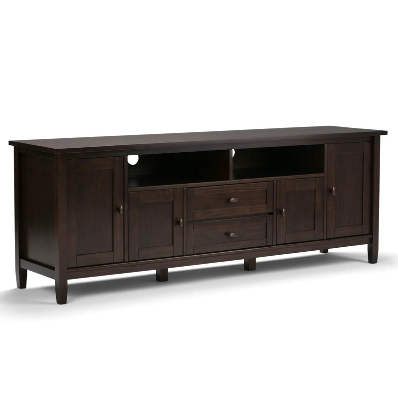 Warm Shaker - TV Media Stand Handcrafted - Tobacco Brown by Unique Piece Furniture