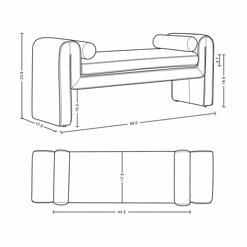 Concord - Accent Bench by HouseOfZazla