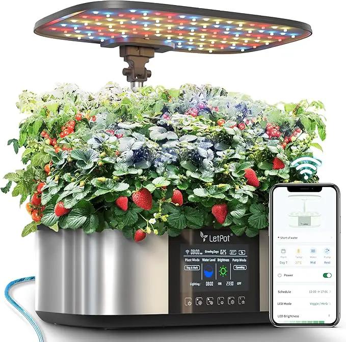 LetPot LPH-Max Hydroponics Growing System Kit, 21 Pods APP & WiFi Automatic Controlled Smart Indoor Garden with 36W LED Grow Light, Auto Drip Irrigation Kits, Self-Managed Nurturing & Watering by GreenHaven Gardens