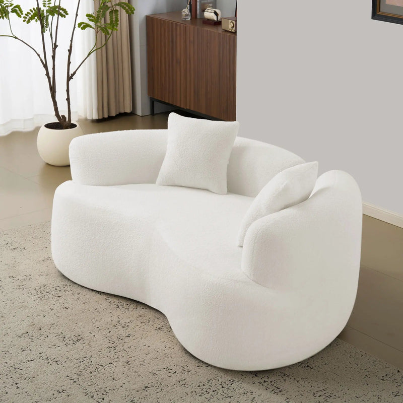 Modern Curved Loveseat by Unique Piece Furniture