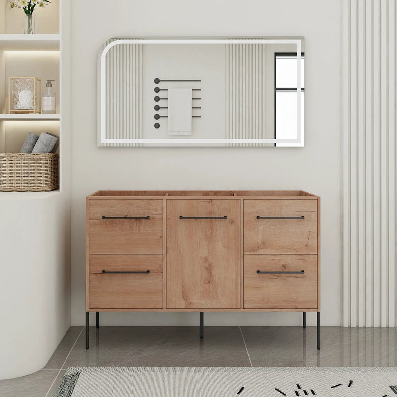 48" Freestanding Bathroom Vanity With Soft-Close Cabinet Door and 4 Drawers by HouseOfZazla