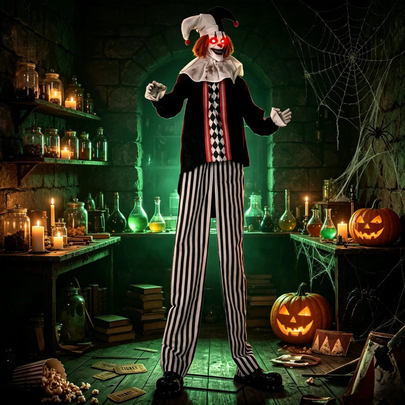 Frightening Giant Clown Prop with Realistic Facial Expressions by HouseOfZazla