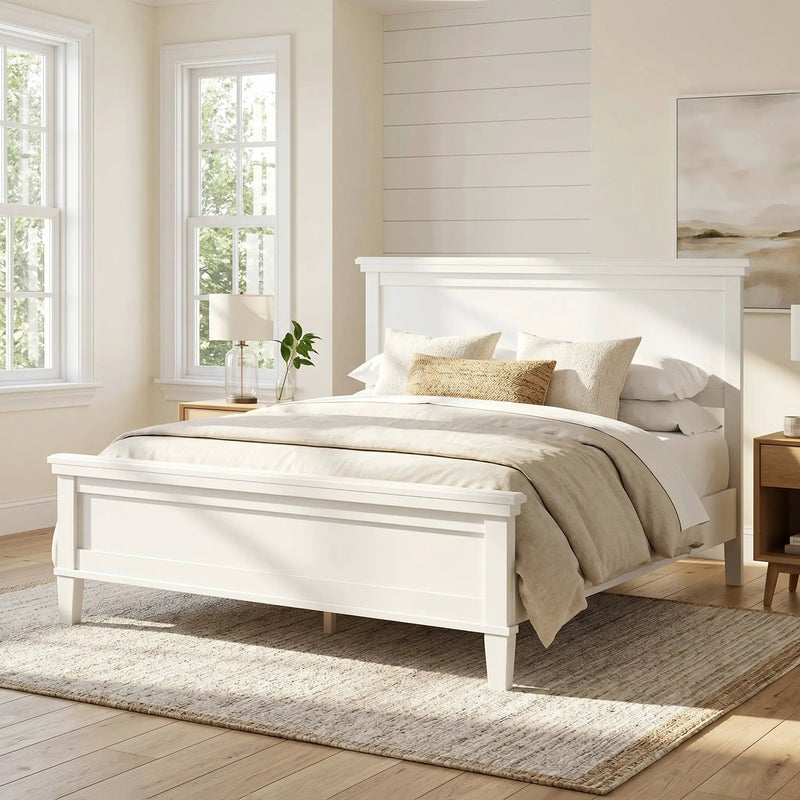 Mid-Century Modern Wood Platform Bed by HouseOfZazla