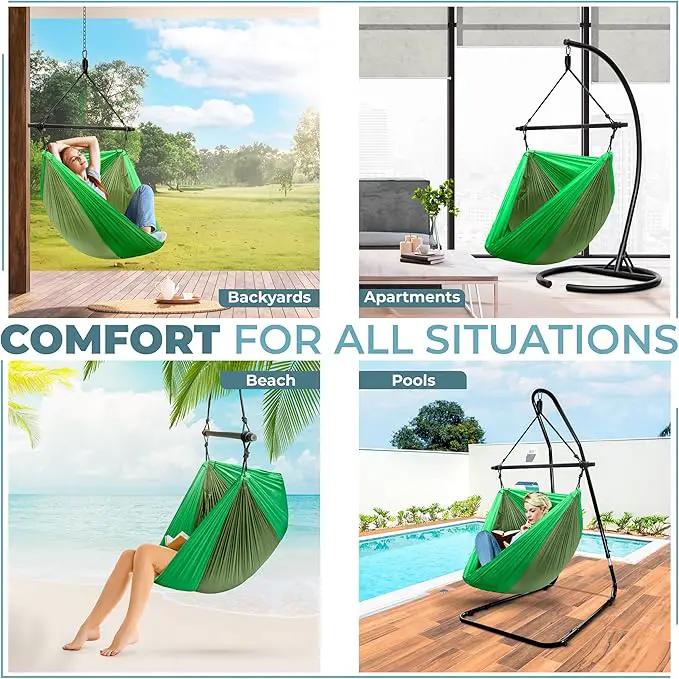 Sorbus Hanging Hammock Chair - Tree Pod Sensory Swing - Outdoor Camping Cacoon Chair - Collapsible and Lightweight Swings - Swinging Rocker Chairs for Camp, Travel, Hiking, Tent, Porch (500 lb Max) by GreenHaven Gardens