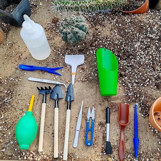 GXXMEI 20PCS/Set Succulent Tools, Mini Garden Tool Set, Transplanting Tools Set, Succulent Care kit for Succulent Miniature Gardening Plant by GreenHaven Gardens