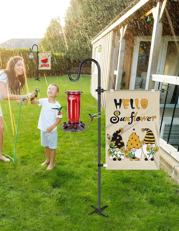 XDW-GIFTS Garden Flag Stand, Sturdy 2-Pack Flag Pole Holder with Shepherd Hook for Yard Decorations Outdoor Garden Flag Holder for 14''x20'' Flags 45 in Heavy Duty Yard Flag Post Stake (Without Flag) by GreenHaven Gardens
