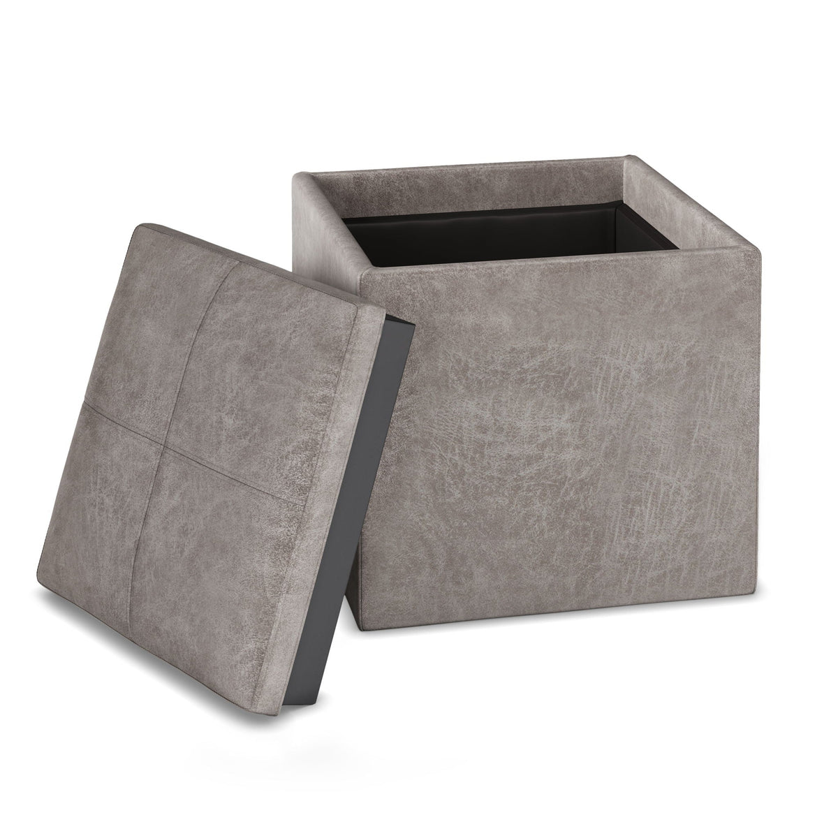 Rockwood - Upholstered Cube Storage Ottoman With Tray, photo 5 of 40