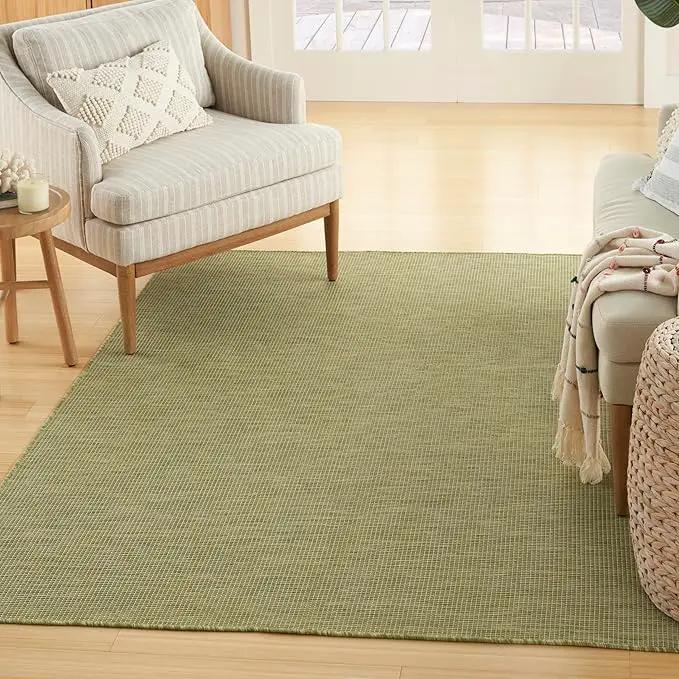 Nourison Home Positano Indoor/Outdoor Green 9' x 12' Area Rug, Easy Cleaning, Non Shedding, Bed Room, Living Room, Dining Room, Backyard, Deck, Patio (9x12) by GreenHaven Gardens