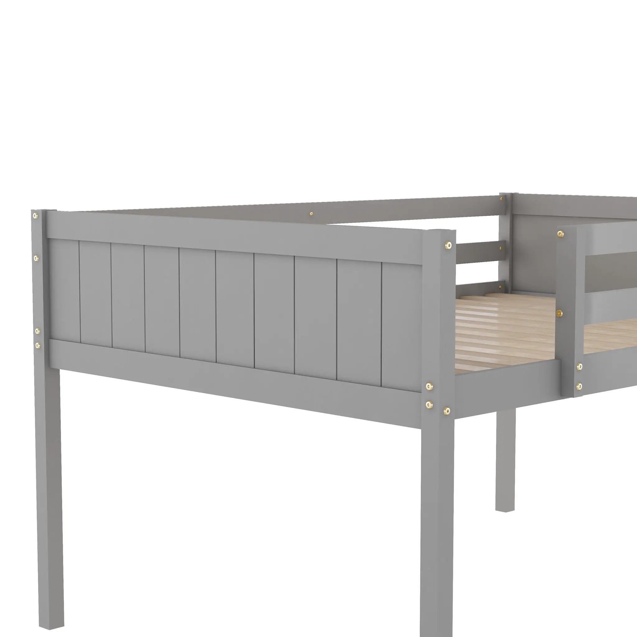 Low Loft Bed With Adjustable Ladder