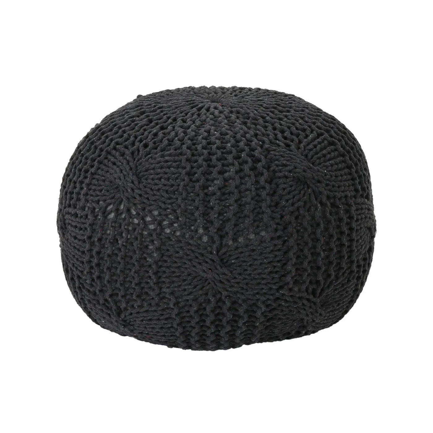Bordeaux - Knitted Round Pouf by HouseOfZazla