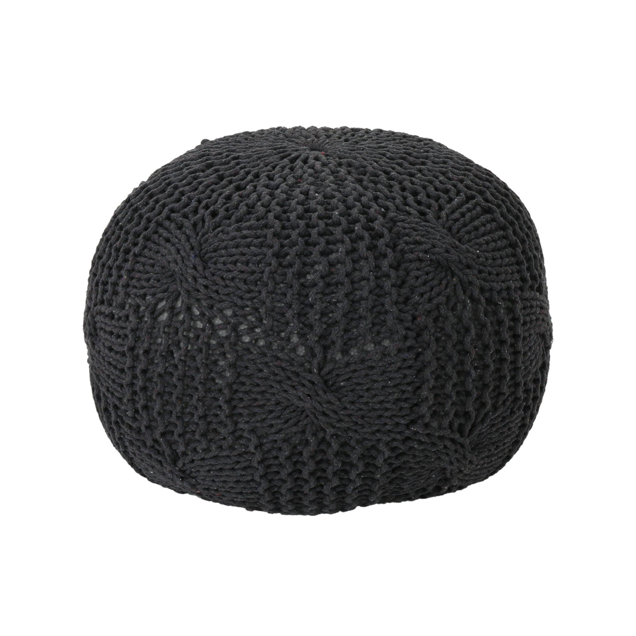 Bordeaux - Knitted Round Pouf by HouseOfZazla